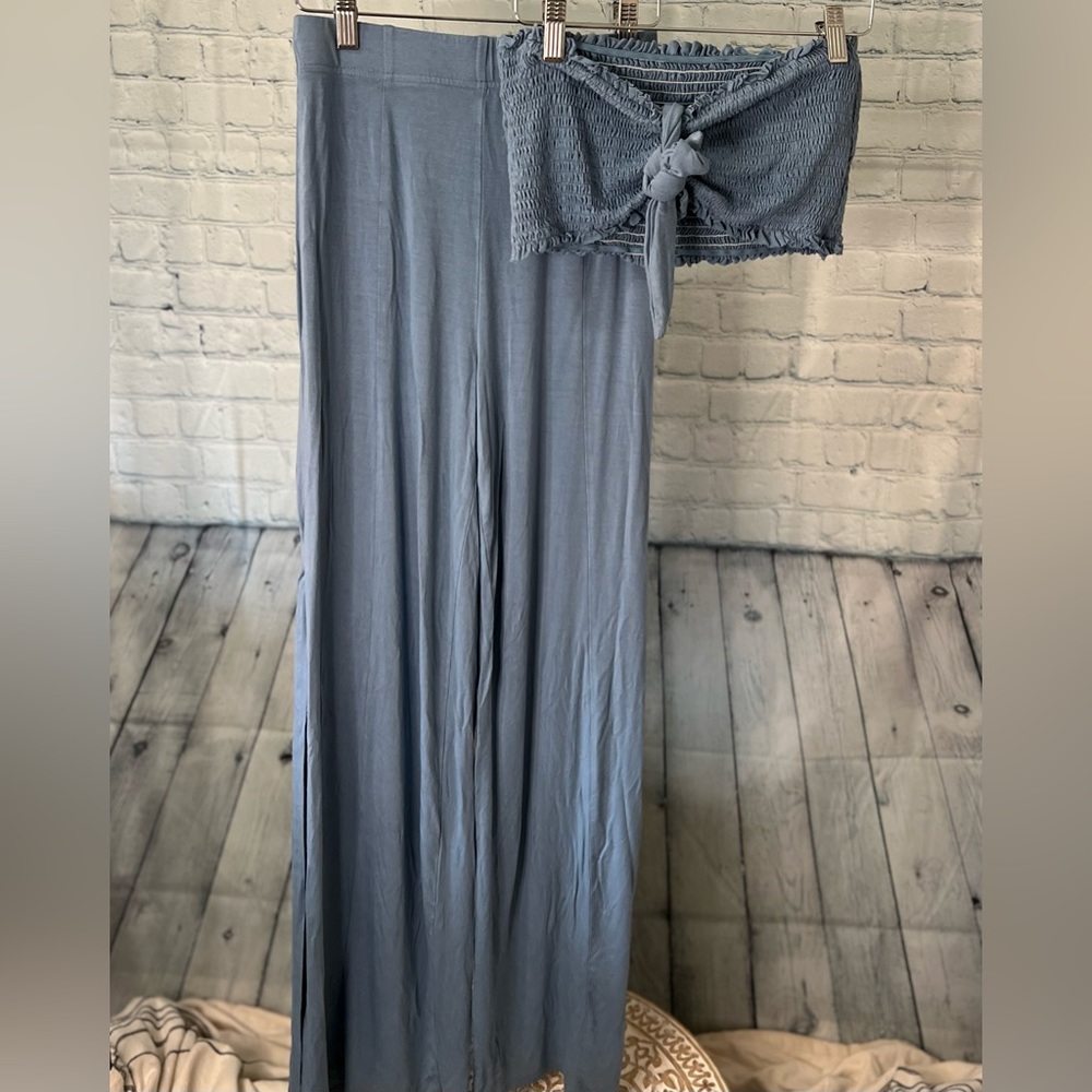 Shein 2 pc Woman’s Pant Set Dusty Blue | Sz S